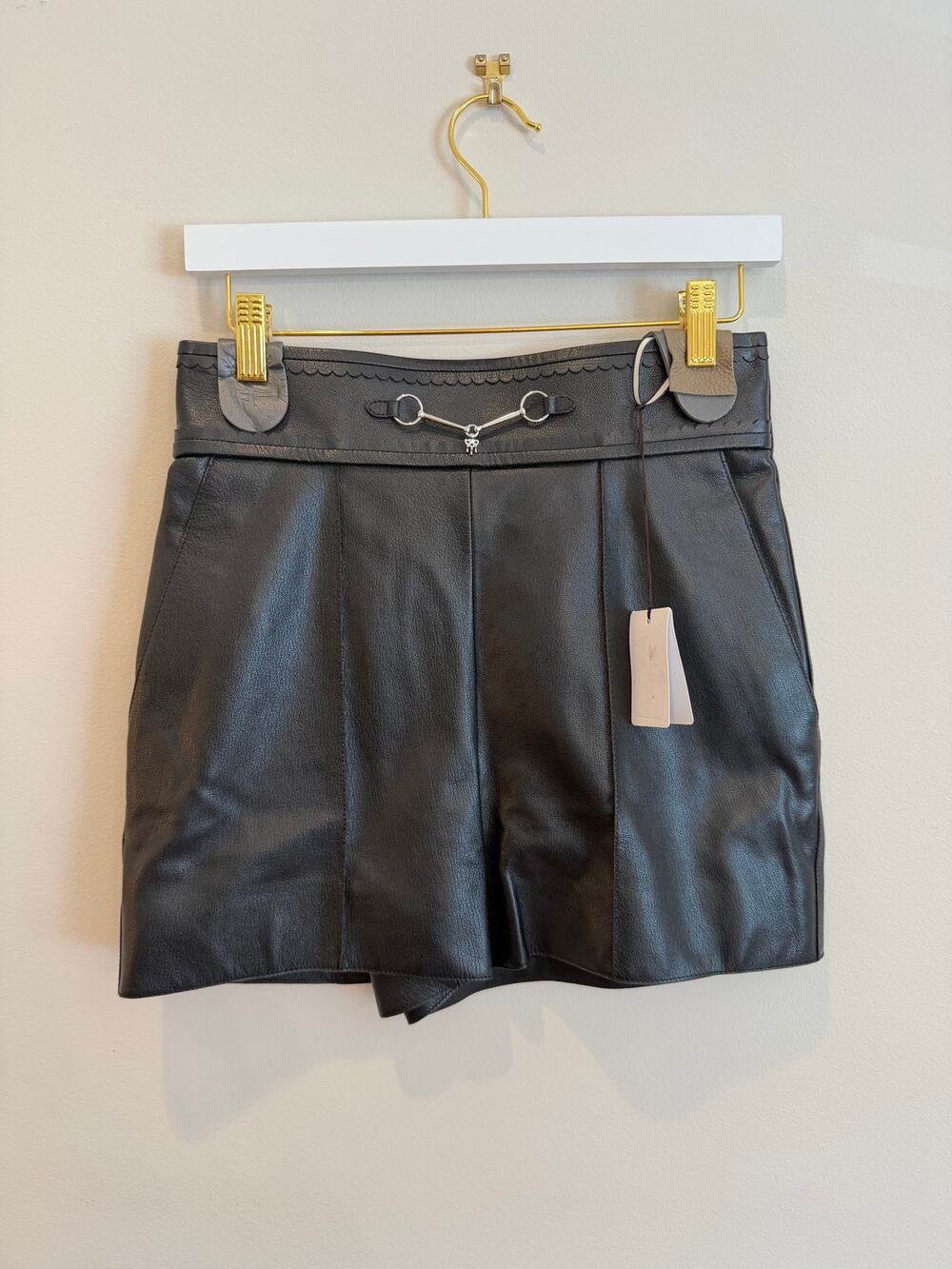 Hermes Leather Shorts NWT Size 36